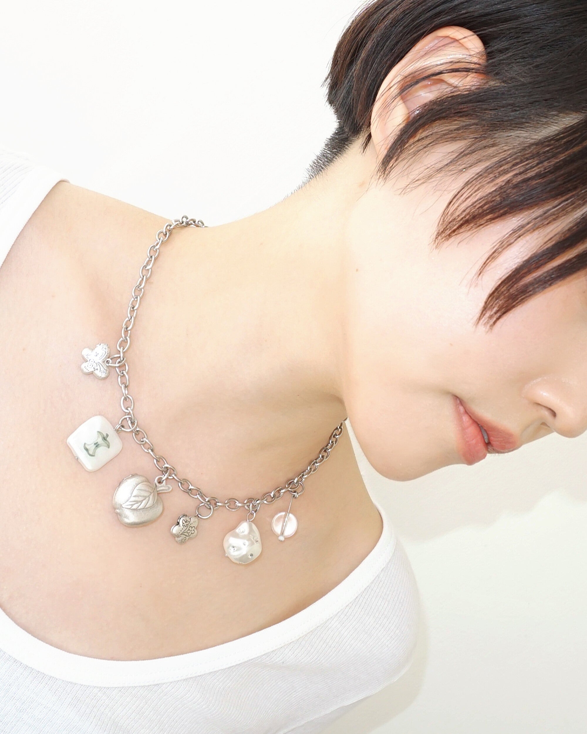 APPLE LOCKET CHARM NECKLACE