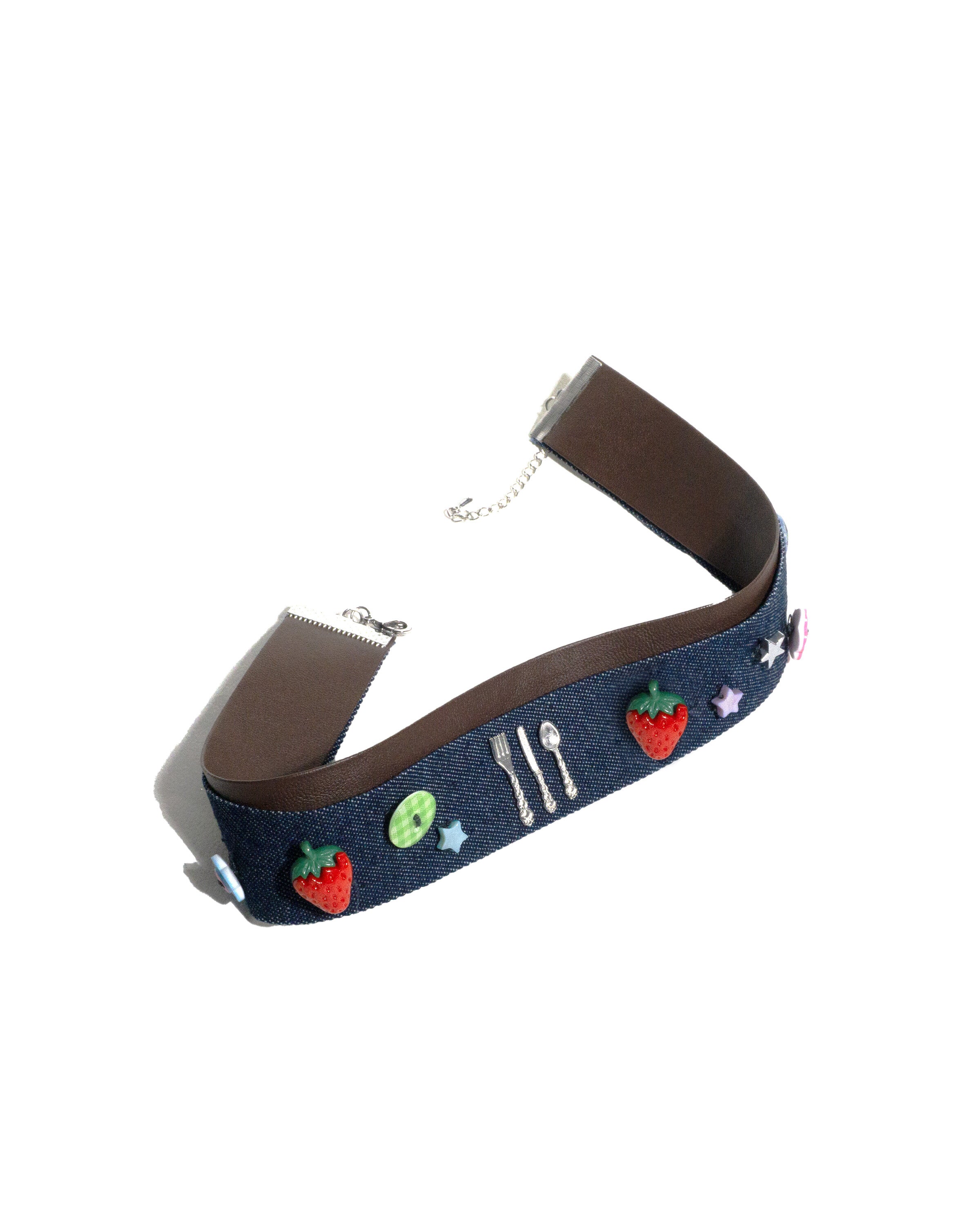 RABBIT'S DINNER DENIM CHOKER